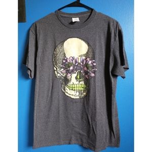 Medium Vintage Loteria Lotus Skull Tee